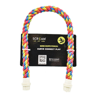 Scream Bird Rope Perch Sturdy Cotton Bird Toy Multicolour Medium
