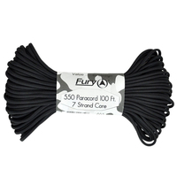 Fury Paracord 7 Strand Core Utility Cord 30m Black (99350)