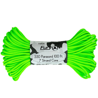 Fury Paracord 7 Strand Core Utility Cord 30m Neon Green (99359)