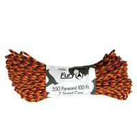 Fury Paracord 7 Strand Core Utility Cord 30m Neon Hell Fire (99361)