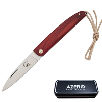 Azero Violet Palisander Wood Pocket Knife 175mm Overall Length (A100081)