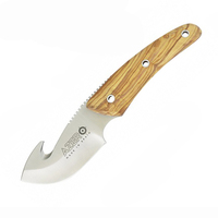 Azero Olive Wood Gut Hook Skinner Knife 150mm Overall Length (A230011)