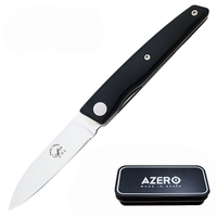 Azero Black Handle Folding Knife 95mm Closed Length (A230212)