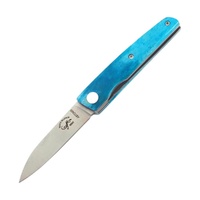 Salamandra Artemis Blue Camel Bone Handle N690 Pocket Knife 163mm