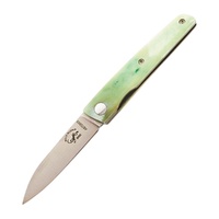 Salamandra Artemis Green Camel Bone Handle N690 Pocket Knife 163mm