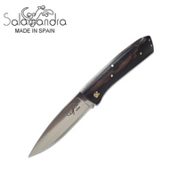 Salamandra Ebony Wood Stainless Steel Folding Pocket Knife 160mm (A304111)