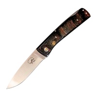Salamandra Aura Buffalo Lockback N690 Stainless Steel Pocket Knife