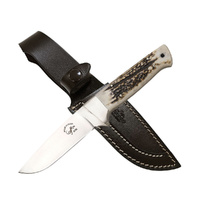 Salamandra Deer Antler Handle Fixed Blade Knife 230mm (A407063)