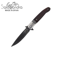 Salamandra Damascus Steel Hardwood Pocket Knife 209mm (A835525)