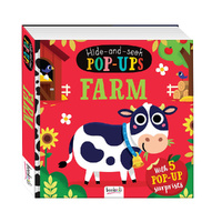 Bookoli Hide-and-Seek Pop-Ups Farm Childrens Book Hardcover (ABW722705)