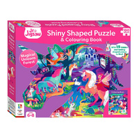 Hinkler Magical Unicorn Jr Jigsaw Puzzle & Colouring Book 100pcs (ABW948459)
