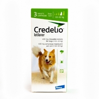 Credelio Ticks & Fleas Treatment Chewable Tablets for Dogs 11-20kg 3 Pack