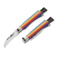 Old Bear Rainbow Mushroom Pocket Knife Laminated Wood Handle (ANT-9387-19-MAK)