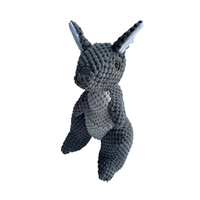 Paw Play Kangaroo Plush Interactive Pet Dog Chew Toy w/ Squeaker 30cm
