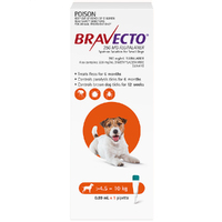 Bravecto Dog 6 Month Spot On Tick & Flea Treatment 4.5-10kg Small Orange
