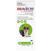 Bravecto Dog 6 Month Spot On Tick & Flea Treatment 10-20kg Medium Green