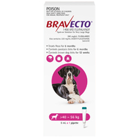 Bravecto Dog 6 Month Spot On Tick & Flea Treatment 40-56kg Extra Large Purple