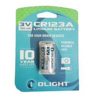 Olight CR123A 1600mAh Lithium Battery (BAT-CR123-16) ($)
