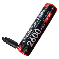 Powa Beam 18650 USB Rechargeable Torch Battery 2600mah (BAT-R26)