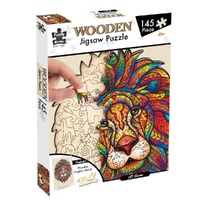 Puzzle Master Lion Jigsaw Puzzle incl Wooden Display Stand 145 Pieces