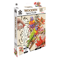 Puzzle Master Lorikeets Wooden Jigsaw Puzzle 123 Pieces