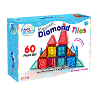 Magic Sensory Magnetic Diamond Tiles Ages 3+ 60 Piece (BMS019833)