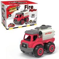 Construct It Build-ables Fire Engine DIY Easy Assembly 20 Pieces