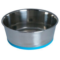 Rogz Slurp Stainless Steel Non-Skid Dog Bowl Blue Small