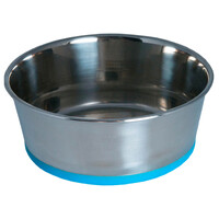 Rogz Slurp Stainless Steel Non-Skid Dog Bowl Blue Large