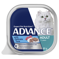 Advance Adult 1+ Wet Cat Food w/ Delicate Tuna 7 x 85g