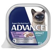 Advance Adult 1+ Wet Cat Food w/ Succulent Turkey 7 x 85g