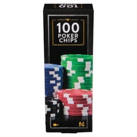 Cardinal Classic 100-Piece Poker Chips incl Plastic Tray 2-10 Players Ages 8+