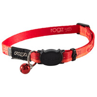 Rogz Kiddycat Safeloc Polyester Cat Collar Tango Fishbone 11mm
