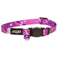 Rogz Kiddycat Safeloc Polyester Cat Collar Dragonfly 11mm