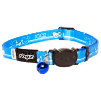Rogz Kiddycat Safeloc Polyester Cat Collar Royal Birds 11mm