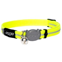 Rogz Alleycat Adjustable Safeloc Cat Collar Dayglo 11mm