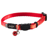 Rogz Kiddycat Safeloc Polyester Cat Collar Tango Fishbone 8mm
