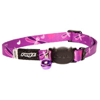 Rogz Kiddycat Safeloc Polyester Cat Collar Dragonfly 8mm