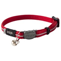 Rogz Alleycat Adjustable Safeloc Cat Collar Red 8mm