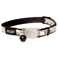 Rogz ReflectoCat Reflective Safeloc Cat Collar Black Cat 8mm