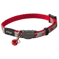 Rogz ReflectoCat Reflective Safeloc Cat Collar Red Fish 8mm