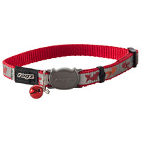 Rogz ReflectoCat Reflective Safeloc Cat Collar Red Fish 11mm
