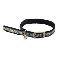Rogz Sparklecat Pin Buckle Reflective Cat Collar Black Small 11mm