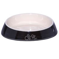 Rogz Fishcake Anti-slip Melamine Cat Bowl Black Paws