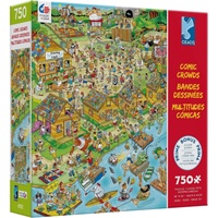 Ceaco Comic Crowds Campsite Jigsaw Puzzle 750 Pieces