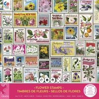 Ceaco Stamps Flower Stamps Jigsaw Puzzle 1000 Pieces