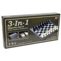 CHESS/CHECKERS 3-in-1 MAGN.10" (CHS001783)