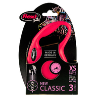 Flexi Classic Retractable Cord Dog Lead Red XS 3m