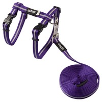 Rogz Alleycat Adjustable Cat Harness & Lead Set Purple 11mm