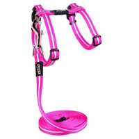 Rogz Alleycat Adjustable Cat Harness & Lead Set Pink 8mm